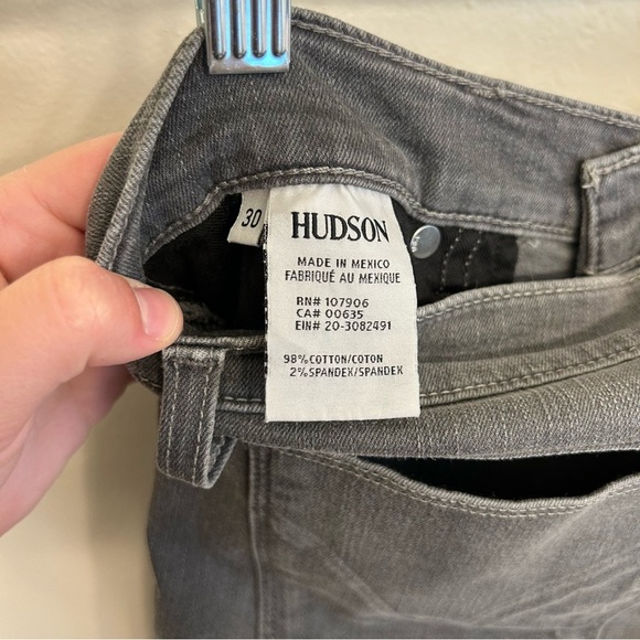 Hudson Krista Super Skinny Jeans Gray Denim Distressed Women’s Size 30 - Picture 11 of 12